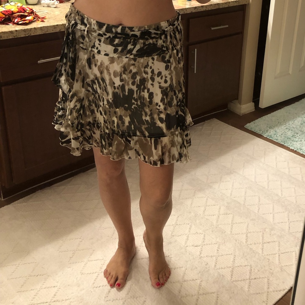 Sasch Black and Tan Patterned Skirt